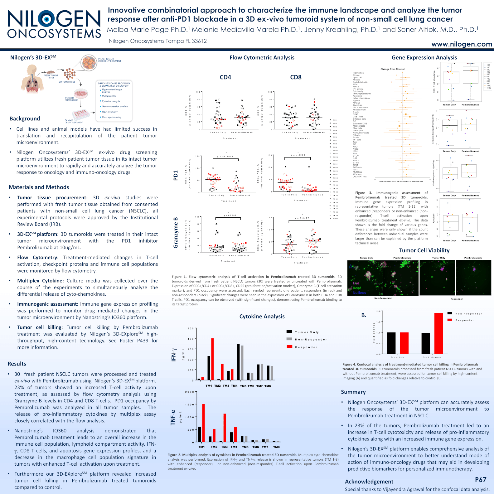 Innovative combinatorial approach to characterize the immune landscape and analyze the tumor response after anti-PD1 blockade in a 3D Ex-Vivo tumoroid system of non-small cell lung cancer